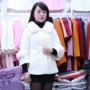 Ngôi sao nổi tiếng với cùng một đoạn kích thước lớn của phụ nữ thời trang lông cừu dày cổ áo bảy tay Hàn Quốc áo len ngắn áo choàng thủy triều - Áo Hàn Quốc áo da nữ dáng dài