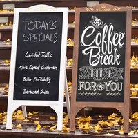 Сплошное дерево Ретро посадки маленькая доска для творческого меню Coffee Shop Brackte Brackte -Style Message Wall может перемещать рекламную доску