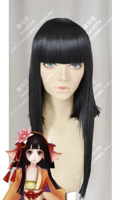 taobao agent Yinyang division carp essence horn extended inside to collect face black -shaped black -shaped anime COSPLAY wig