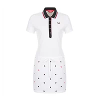 Đặc biệt cung cấp 2018 mùa hè mới Hàn Quốc mua phụ nữ váy ladies golf mặc ngắn tay áo thể thao dress golf bộ thể thao nữ hàng hiệu