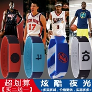 Tay với ngôi sao bóng Lin Shuhao Durant Wade Iverson vòng đeo tay nam silicone vòng đeo tay bóng rổ huỳnh quang