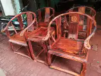 Гантанская мебель производство с высоким содержанием общения каллинг дворец Стул Трех -набор. Тайши кресло.