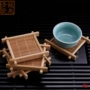 Kung Fu Bộ trà Trà Phụ kiện nghi lễ Tre Coaster Square Tic Tac Toe Cup Tre Tea Khay Pad Pad Cách nhiệt Đặc biệt ly thủy tinh uống trà