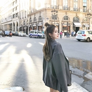 Jin Meixi 2017 mùa thu mới casual retro kim loại pin trang trí trong dài phù hợp với áo khoác nữ BNM73068