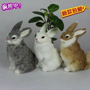Mô phỏng thỏ rogue thỏ mẫu thỏ thật thỏ thủ công thỏ lớn thỏ trắng nhỏ thỏ trắng ba màu tùy chọn và miễn phí vận chuyển