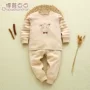 Bộ đồ lót trẻ em màu sắc tinh khiết cotton mùa xuân và mùa thu quần áo sơ sinh nam và nữ quần áo trẻ em mùa thu phù hợp với quần áo nhà sư - Quần áo lót đồ bộ cho bé gái