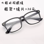 Kính lớn nam và nữ kính cận thị kính gọng kính hoàn chỉnh khung đầy đủ với ống kính nhựa 0-50-100-600 độ
