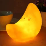 Желтая милая детская кроватка для кровати, ночник, батарея, США