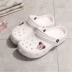 Mùa Hè Mới Croc Giày Xăng Đan Nữ Trắng Y Tá Giày 40 Size Lớn Bao Đầu Dép Đi Biển 41-42-43 Kích Cỡ giày quai hậu nữ đep quai ngang 