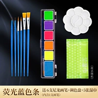 Водорастворимая флуоресценция 6 цветов-12 кусочков синего