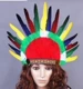 Цветная шляпа с перьями