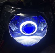 Bàn đạp điện xe Yamaha nhanh đại bàng 125 đèn pha thay đổi đèn xenon mắt thiên thần Haila Q5 lắp ráp ống kính - Đèn HID xe máy