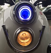 Đèn pha rùa lớn và nhỏ Mắt thiên thần HID xenon ánh sáng mắt quỷ mắt cá sửa đổi ống kính đôi - Đèn HID xe máy