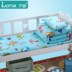 Mẫu giáo chăn ba mảnh cotton nap giường nhỏ trẻ em quilt cover bộ đồ giường bé bông lõi sáu bộ Bộ đồ giường trẻ em