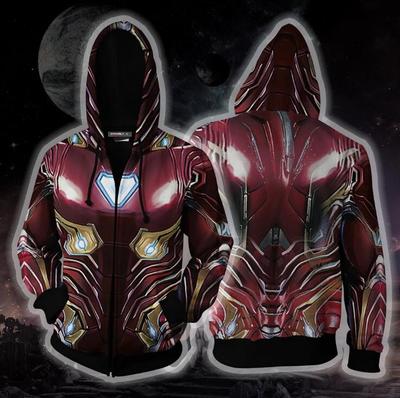 taobao agent The Avengers, hoody with zipper, sweatshirt, clothing, 3D, cosplay
