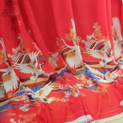 định vị voan vải vải in cẩu Nho giáo Trung Quốc quần áo trang phục váy vải chen - Vải vải tự làm