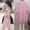 Thai sản mặc mùa hè 2018 mới sọc váy mùa xuân mô hình mùa hè dài áo sơ mi ngắn tay Hàn Quốc t- shirt áo sơ mi nữ trắng