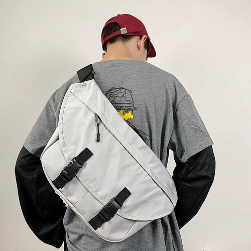 Брендовая нагрудная сумка, трендовая вместительная и большая сумка через плечо, рюкзак для школьников на одно плечо, в корейском стиле