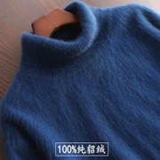 Áo thun nam cộng với áo len nhung nam mùa đông 2018 mới cao cổ áo len nhung dày, áo len cashmere trùm đầu ngắn