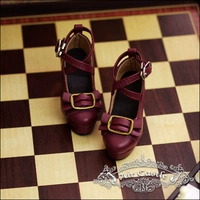 3 очка и 4 минуты BJD Baby Shoes Retro Lolita High Heels Mid -Heeel Collection Page DD SD MDD