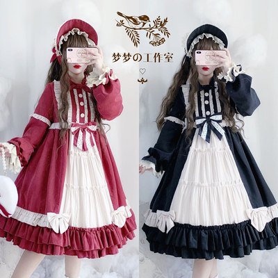 taobao agent Genuine design demi-season dress, Lolita style, long sleeve, Lolita OP