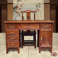 Махоганский стол и стул Комбинированный бирманский розовый древесина 1.2 -метровый стол антикварного стола с твердым деревом офисного стола