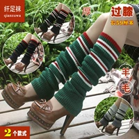 Legging vớ của phụ nữ trên đầu gối vớ chân vớ vớ thời trang đan len chân mùa đông ấm áp đặt vớ vớ tất nam cổ ngắn