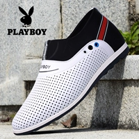 Playboy, летняя обувь, мужские высокие дышащие сандалии для отдыха для кожаной обуви, из натуральной кожи