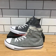 Converse tất cả các ngôi sao giày vải cao cấp mới màu xám giày nam và nữ 155371C 155372C