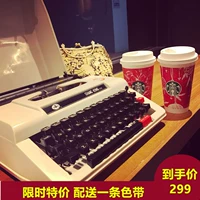 Старомодная металлическая механическая портативная ретро маленькая клавиатура, английский, ностальгия, подарок на день рождения