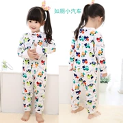 Bộ đồ ngủ trẻ em Xiêm Phim hoạt hình Cotton Boy Baby One Piece Big Girl Girl Dài tay Dịch vụ leo núi Quần áo 2-3-5 tuổi