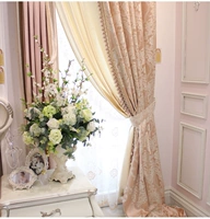 Французская занавеса элегантная романтическая гостиная спальня вышита Lauder Laidi Fan Fan Flower Blossom Low -Cow