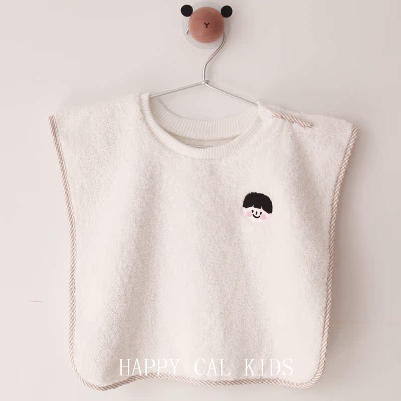 Boyscustomized the republic of korea ins children Embroidery Bib Wash and gargle Neckline Super soft  baby go out travel towel