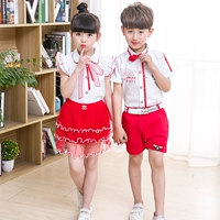 Quần áo trẻ em trẻ em lớp dịch vụ 2018 mẫu giáo quần áo bé đồng phục học sinh mùa hè Liuyi hiệu suất quần áo hiệu suất tùy chỉnh phù hợp với quần áo đồ cho bé gái