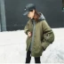 Quần áo bông nữ phần dài máy bay ném bom áo khoác lỏng 2018 mùa đông mới bông áo khoác Hàn Quốc phiên bản của phần mỏng của áo gió 楽 Bông