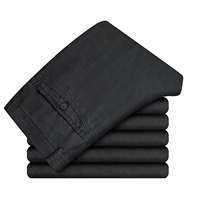 Haiyi tủ cắt tiêu chuẩn của nam giới 2018 mùa xuân màu đen giản dị quần kinh doanh hoang dã cao eo quần tây giản dị quần vải nam