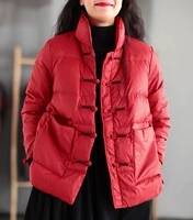 Этнический ретро пуховик для отдыха, короткая куртка для матери, этнический стиль, подходит для подростков, китайский стиль