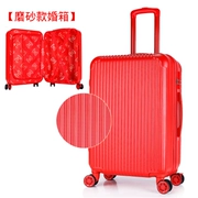 Lớn vali màu đỏ nữ đám cưới hộp của hồi môn cô dâu đám cưới của hồi môn hành lý xe đẩy du lịch trường hợp caster