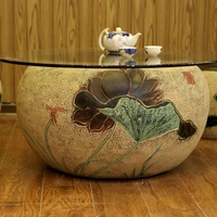 0 ban công phòng khách nghệ thuật bể cá mới đồ nội thất Trung Quốc bàn cà phê phòng khách sáng tạo một số loại vườn bàn trà-sen mẫu bàn uống nước gỗ đẹp