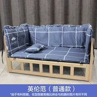 Полная деревянная обычная кровать+постельное белье британское вентилятор