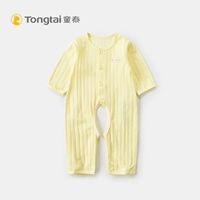 Tongtai cotton mỏng bé dài tay áo len bé mùa hè mở cắt quần áo mùa hè quần áo điều hòa không khí phù hợp với đồ ngủ bộ khủng long bé gái