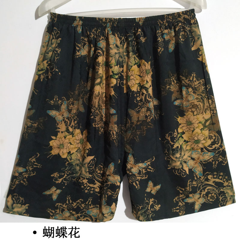 Pansyreal silk shorts male summer Thin Pyjamas female Home Furnishing Half pants easy mulberry silk flower Beach pants Big size Large underpants