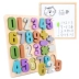Chữ và số khối câu đố từ gỗ thừa nhận số lượng trẻ em đồ chơi giáo dục 2-5 toán mầm non tuổi cho nam và nữ Đồ chơi bằng gỗ