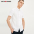 JackJones Jack Jones breathable linen màu rắn mùa xuân và mùa hè của nam giới ve áo ngắn tay áo sơ mi quần áo E | 217204520 Áo