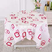 Khăn trải bàn dùng một lần kích thước khăn trải bàn tròn không thấm nước khăn trải bàn màu trắng dày bàn nhựa vải đỏ tiệc cưới - Các món ăn dùng một lần