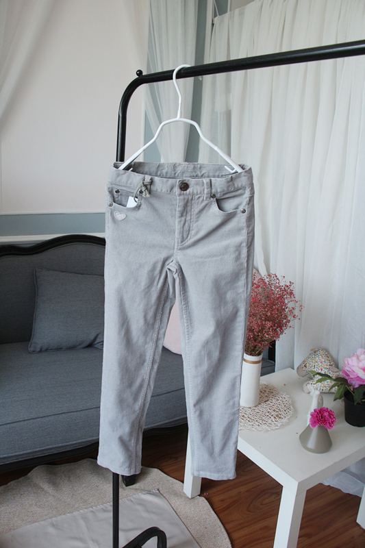Temperament Grey50% off Special Offer No return or exchange girl France corduroy Good version Casual pants temperament Zhongda Tong