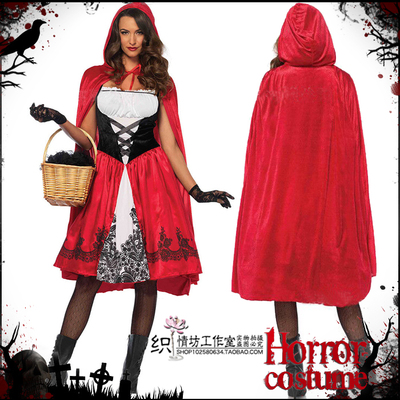 taobao agent Little Red Riding Hood, red long clothing, 2018, halloween, cosplay