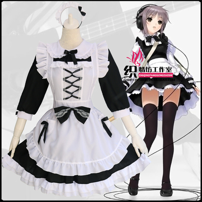 taobao agent Black and white clothing, soft dress, Lolita style, cosplay, Lolita OP