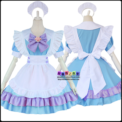 taobao agent Maid princess new value 5 -piece maid dress cute big skirt lolita cute cat claw spot