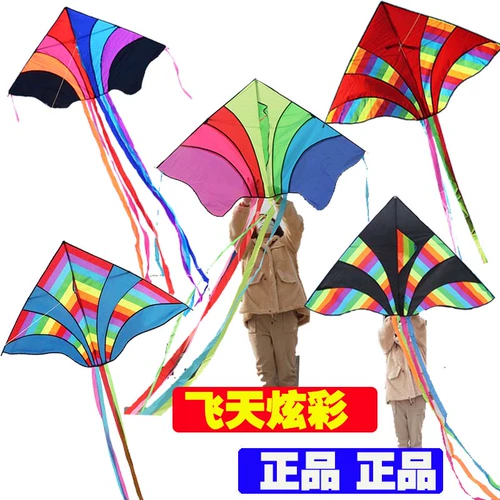 2023 Новый Weifang Flying Kite красочный блрт черная черная голова красная хвоста легко для летающего Yunpeng
